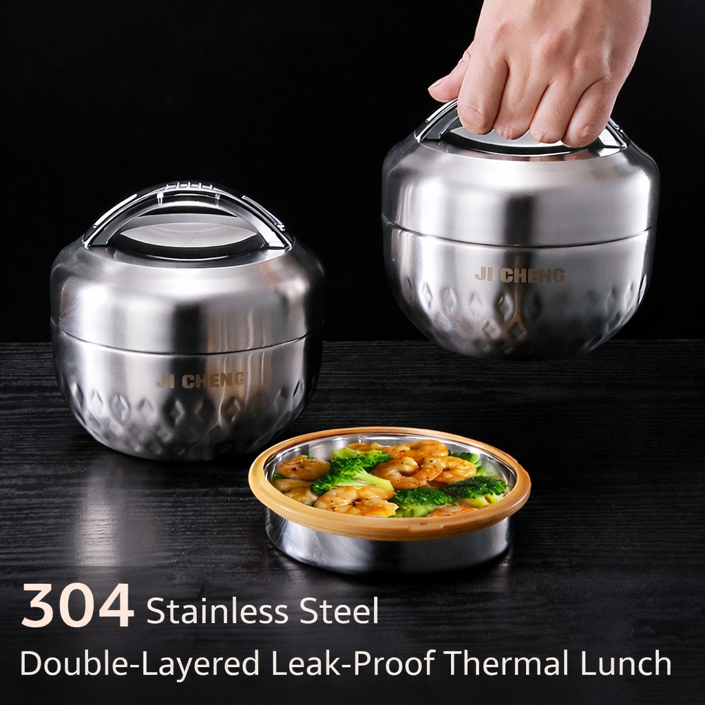 Stainless Steel Apple-Shaped Lunch Box
