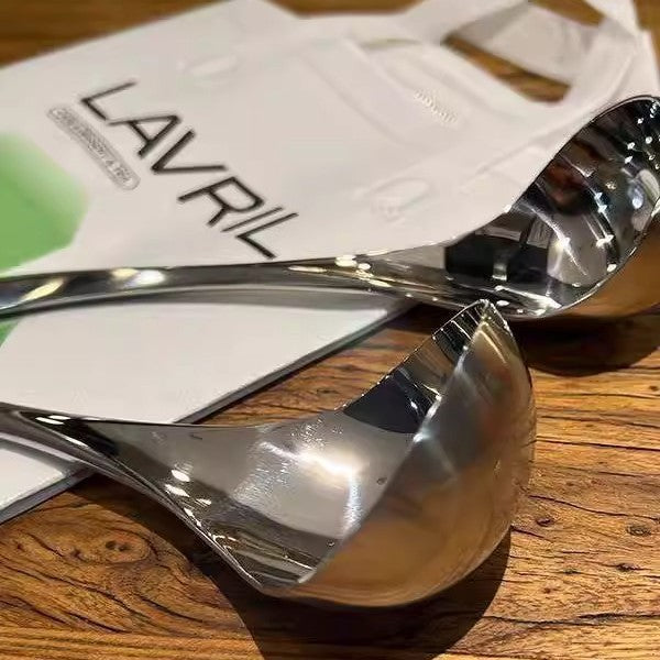 Deep soup spoon, big head, drink soup spoon, drink porridge, spoon thicken, high-value household frosted handle, round head eating