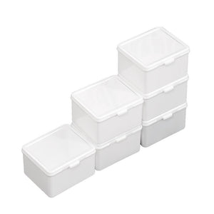 Pure white clamshell storage box, card storage box, card out notebook material, dustproof storage, desktop stationery organizer, box