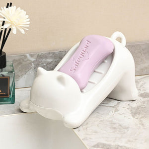 Draining soap box household hand washing basin imitation ceramic soap box bathroom soap drain shelf