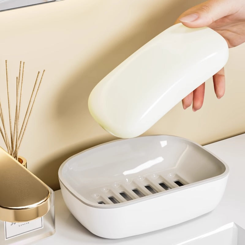 Cross-border explosive soap box household bathroom draining soap box double layer draining large soap shelf wholesale