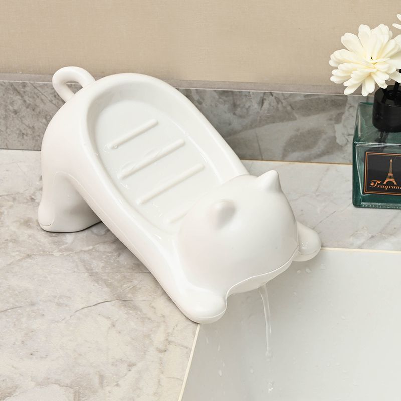 Draining soap box household hand washing basin imitation ceramic soap box bathroom soap drain shelf